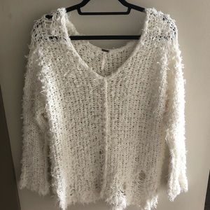 Free People Distressed Sweater